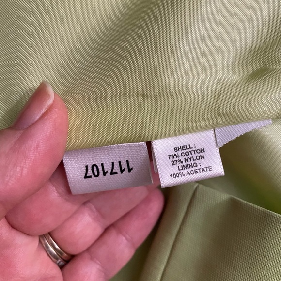 COPY - LOFT ANN TAYLOR Green Rain Spring Trench Coat Women’s Size L - Picture 11 of 14